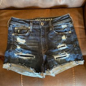 AE denim shorts
